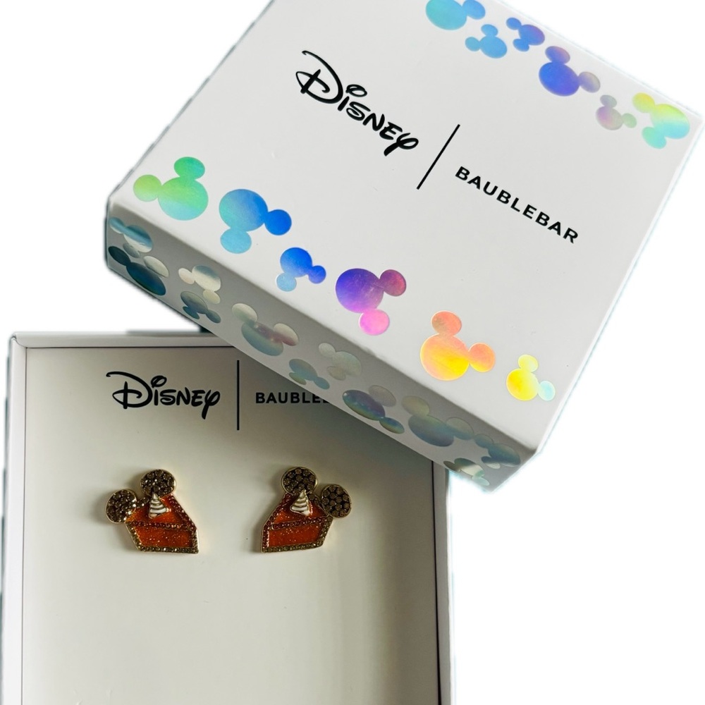 Disney Mickey Baublebar Pumpkin Pie Fall Earrings - Picture 2 of 2